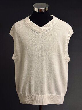 H&M White Knitted Sleeveless